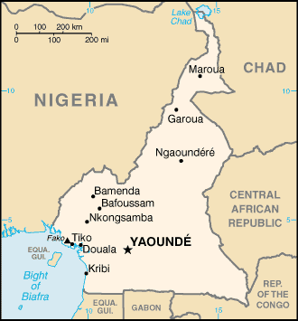 Map of Cameroon