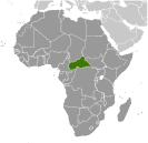 Location of Central African Republic