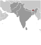 Location of Bhutan