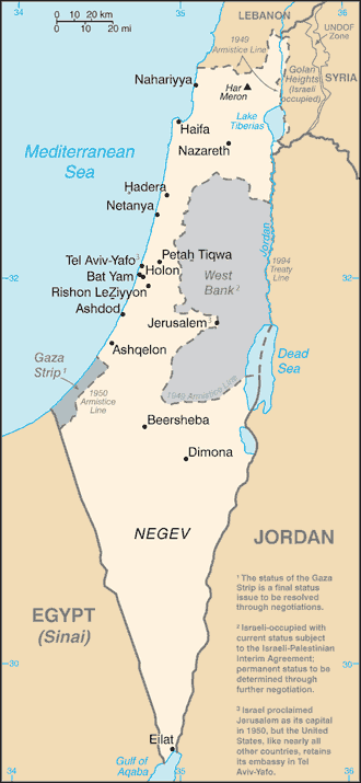 Map of Israel