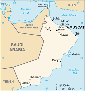 Map of Oman