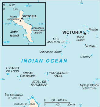 Map of Seychelles