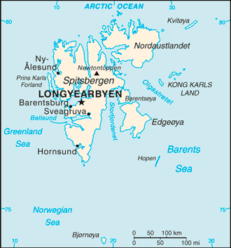 Map of Svalbard