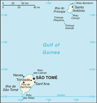 Map of Sao Tome and Principe