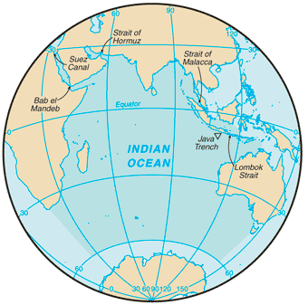 Map of Indian Ocean