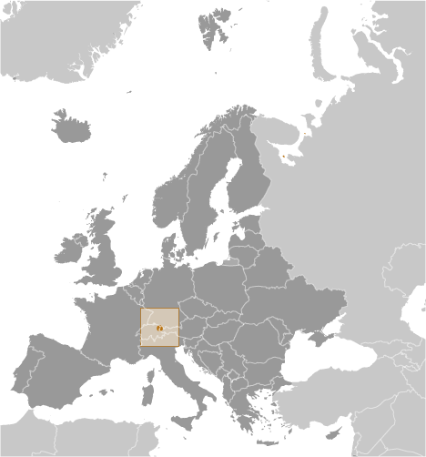 Locator Map for Liechtenstein